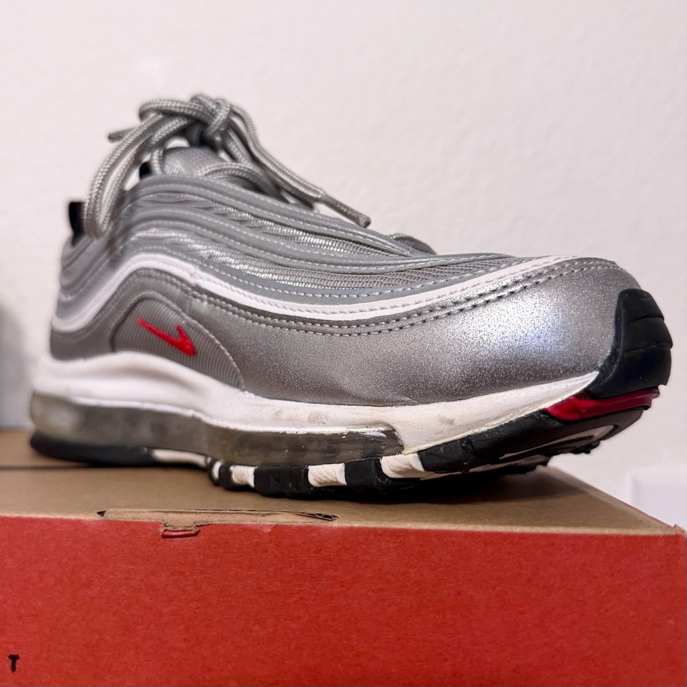 Nike Women’s Air Max 97 OG “Silver Bullet” Metallic Silver/Varsity Red | Size 8 - Picture 16 of 16
